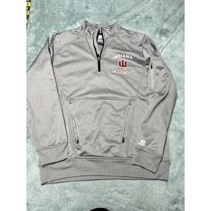 Russell Athletic‎ Indiana University 1/4 Zip Men's M Power Dri Pullover Zip Pock